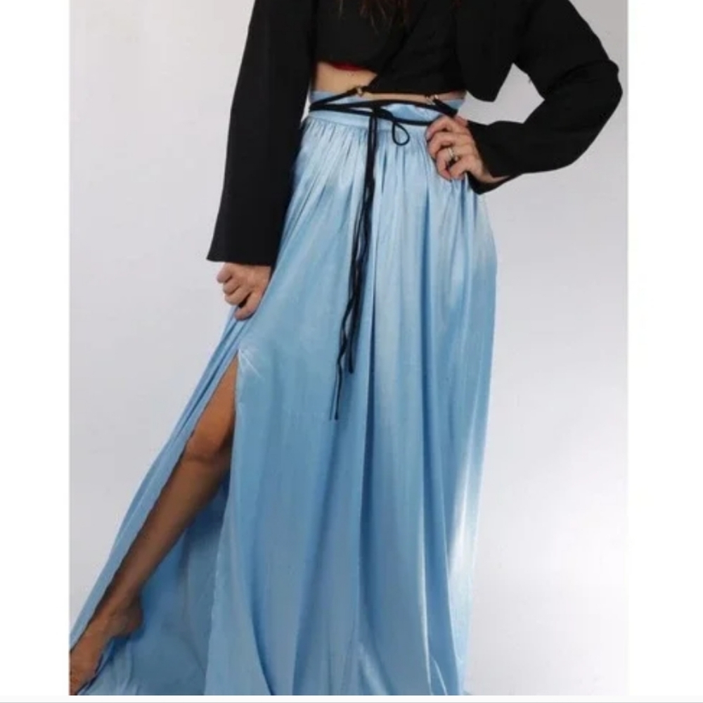 Alamour the label blue maxi skirt